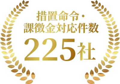 措置命令・課税金対応件数225件